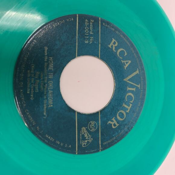 Roy Rogers 7" A Gay Ranchero / Home In Oklahoma RCA Victor 48-0011-8 Green Wax - Picture 2 of 13